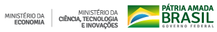 Logotipo do Ministério da Economia e Ministério da Ciência, Tecnologia e Informação